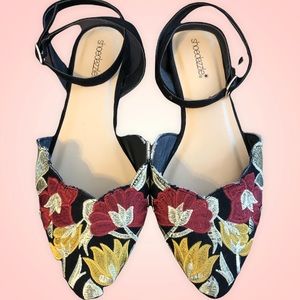3 for $30 NWOT ShoeDazzle Ankle Strap Floral Flats